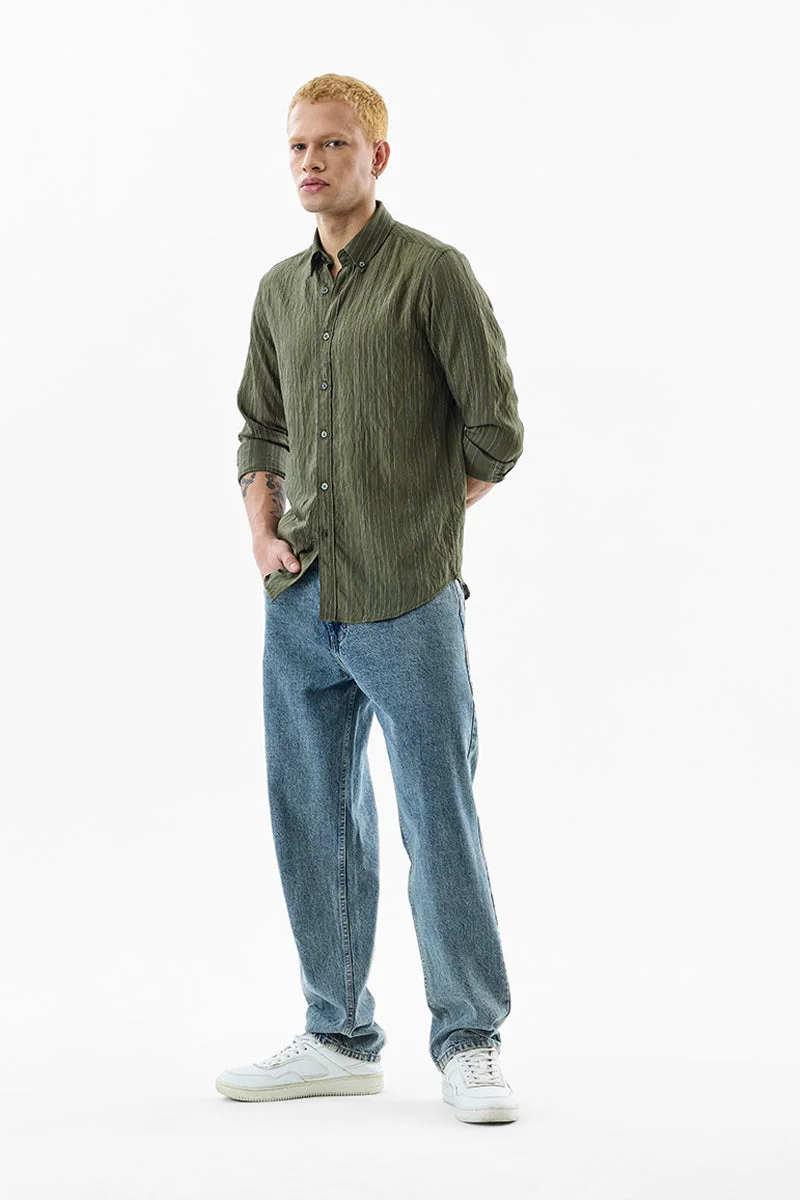 SNITCH Slim Fit Stripes Shirt